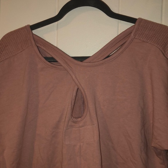 The Sweatshirt Project Sz Sm Crisscross Pink soft Sweatshirt Sweater with mesh - Picture 6 of 8